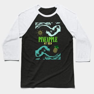 pineapple at sea full wave tshirt Baseball T-Shirt